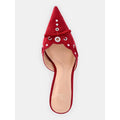 Time and Tru Women's Studded Kitten Heel Mules