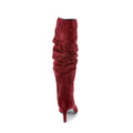 Time and Tru Women's Faux Suede Slouch Boots with Kitten Heels, Wide Width Available