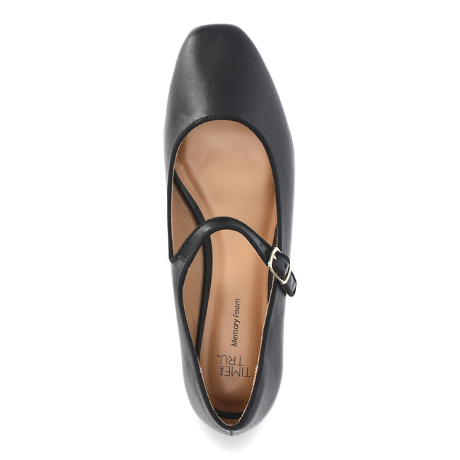 Time and Tru Women's Faux Leather Mary Jane Flats