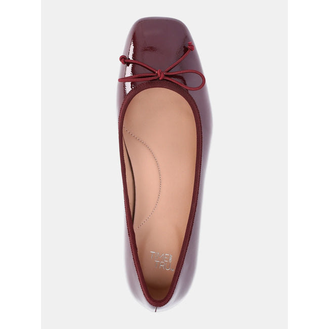 Time and Tru Women's Block Heel Ballet Shoes