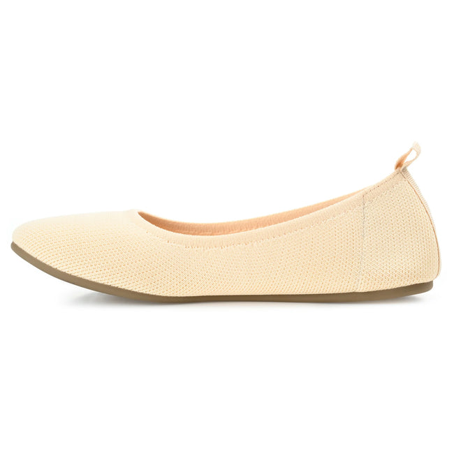 Journee Womens Jersie Knit Foldable Round Toe Slip On Dress Flats, Widths Available