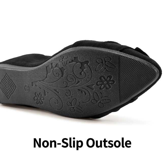 Ecetana Womens Flats Pointed Toe Ballet Flats for Women Comfort Soft Slip On Flat Shoes