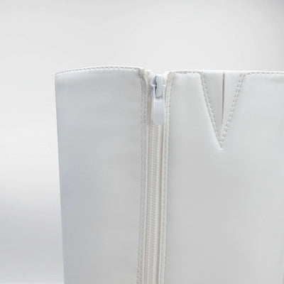 BURUDANI Womens Knee-High Block Heel Boots with Round Toe and Smooth PU Upper