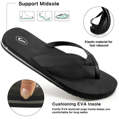 Ecetana Womens Flip Flops Comfortable Casual Summer Beach Thong Sandals Yoga Foam Insole