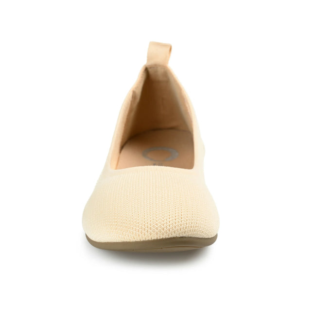 Journee Womens Jersie Knit Foldable Round Toe Slip On Dress Flats, Widths Available