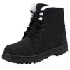 Ecetana Winter Snow Boots for Women Comfortable Outdoor Anti-Slip Ankle Boots keep Warm Booties Lace Up Flat Platform Shoes