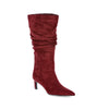 Time and Tru Women's Faux Suede Slouch Boots with Kitten Heels, Wide Width Available