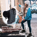 Ecetana Winter Snow Boots for Women Comfortable Outdoor Anti-Slip Ankle Boots keep Warm Booties Lace Up Flat Platform Shoes