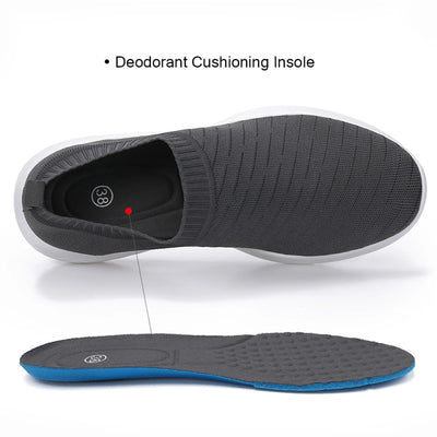 Ecetana Womens Walking Shoes Slip On Lightweight Sneakers for Tennis Gym Running Workout Yoga