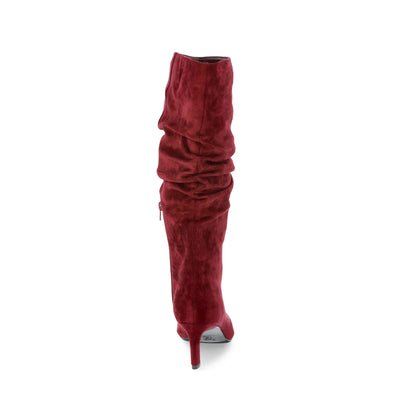 Time and Tru Women's Faux Suede Slouch Boots with Kitten Heels, Wide Width Available