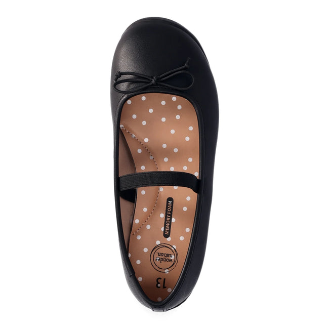Wonder Nation Girls Bow Ballet Flats