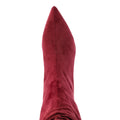 Time and Tru Women's Faux Suede Slouch Boots with Kitten Heels, Wide Width Available