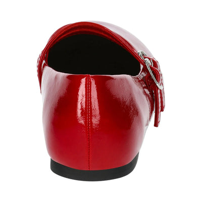 No Boundaries Faux Leather Mary Jane Flats with Double Straps, Women's